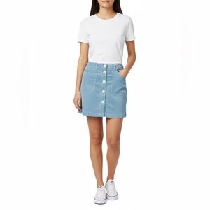 Boden Corduroy Button Front Mini Skirt Women’s Size 2p Blue